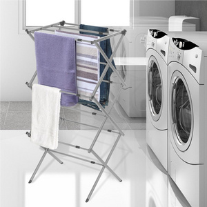 Hot Sell Movable 3 Tiers Foldable Houseware Metal Clothes Coats Towels Hanger Laundry Drying Racks