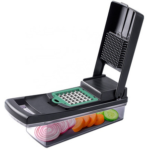 Commercial Professional Hand Held Manual mini 8 in 1 Grater Vegetable cutter Mandoline Slicer Dicer Chopper