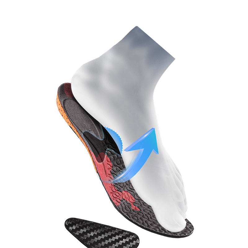 Running anti-slip and anti-roll EVA high-strength sports sole Specific shock absorbing GEL PORON insole