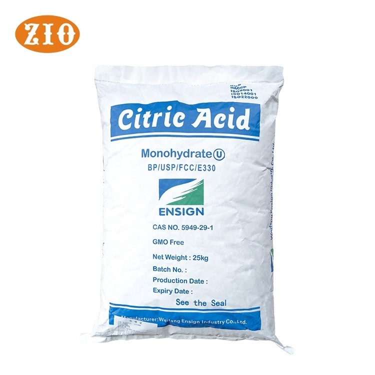 Food Grade Industrial Grade Supplier Low Cost Citric Acid Monohydrate Anhydrous Sodium Citrate Potassium Citrate