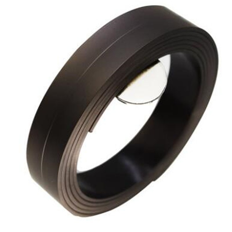 Super Strong Adhesive Rubber Magnet Tape Flexible Magnetic Strip Band With Adhesive Coating