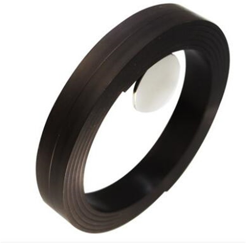 Super Strong Adhesive Rubber Magnet Tape Flexible Magnetic Strip Band With Adhesive Coating