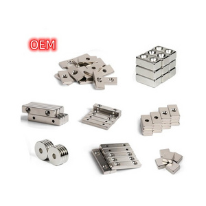 Manufacturer wholesale low price rectangular magnet with two counter bore