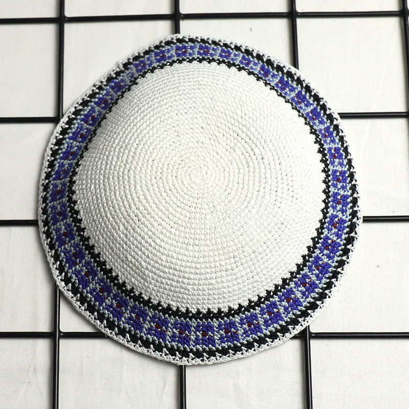 Wholesale Jewish Kippah Hand Knitted Yarmulka Caps Hats Kippot Judaical Kipah crochet kippa