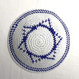 Zipei Custom Personalized Crochet Summer Knit Cotton Kippah Hat Jewish Kippot YARMULKA