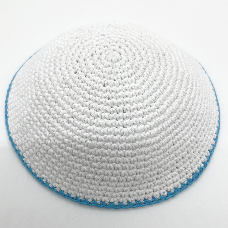 DMC Kippah Dome High Quality Handmade Knitted Cotton Yarmulke Kippot in DMC