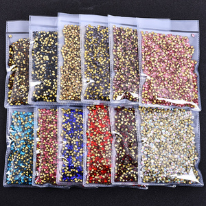 Low Moq 1.3mm-4.8mm Rhinestones Bulk Ab Glass Rhinestones Flat back Rhinestone Fabric For Diy Nails