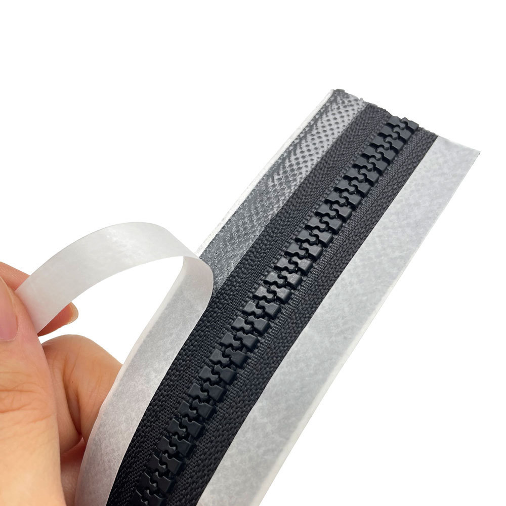 Hot Melt Adhesive Resin Zipper Double Sided Tape Auxiliary Fixation Plastic Zipper For Clothing