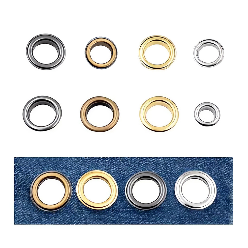 Free Design Custom Brand Logo Metal Grommets Eyelets Copper Stainless Steel Eyelet