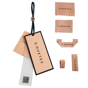 Custom Printed Logo Hang Tags Comfort Feeling Garment Label Tag Woven Silk Clothing Hang Labels