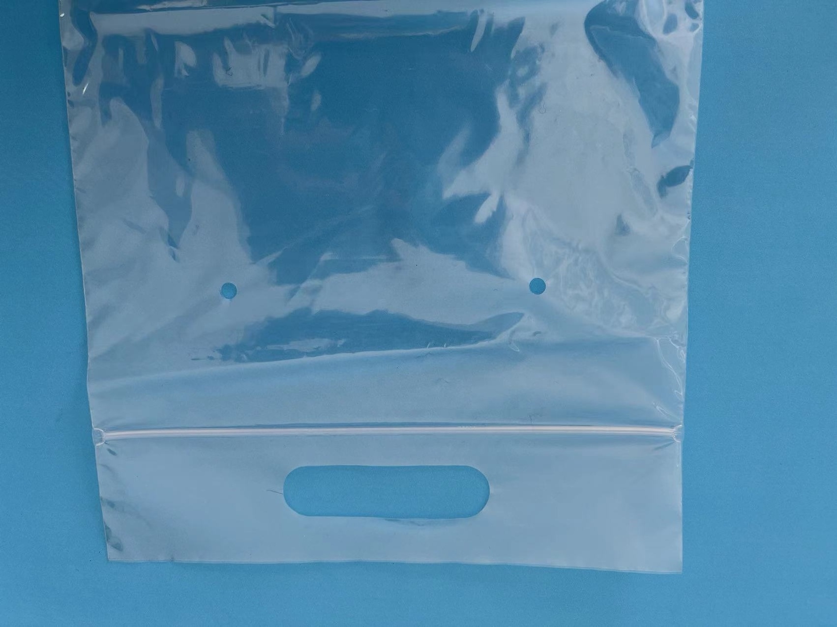 Clear Self Seal Zipper Plastic Retail Packaging Packing Poly Bag, Ziplock Zip Lock Die Cut Handle Bag Package