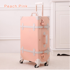 UNIWALKER 20"22" 24" 26" Drawbars&PU Leather Retro Luggage Suitcase Travel Trolley Case Rolling Luggage Bags Suitcases On Wheels