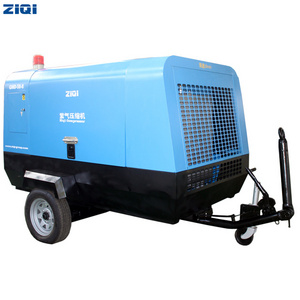 Long Work Life Diesel Engine Driven Direct Connection Mobile Screw Type Air Compressor for Sand Blasting