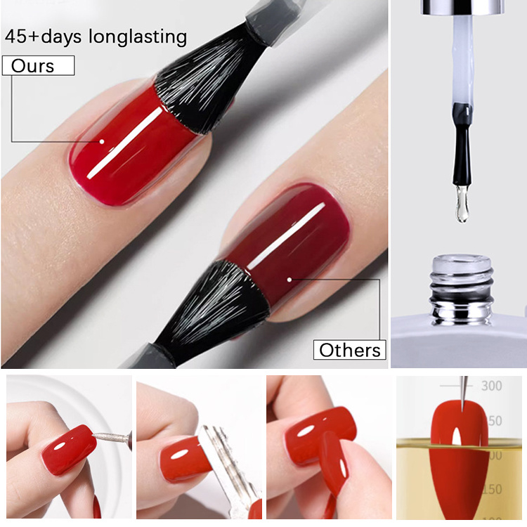 ZRKGEL High quality 5 pcs No wipe top Coat nail gel polish set 15ml long lasting UV/LED shining top coat matte top coat