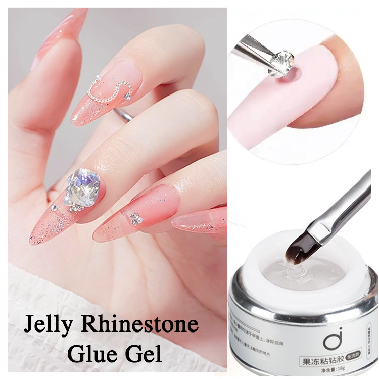 ZRKGEL Rhinestone Glue for Nails Nail Gem Glue for Nail Art Adhesive Resin Gems Diamonds Jewelry Decoration Soak Off Led Lamp