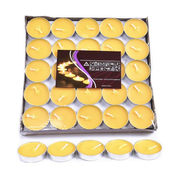 Factory Directly 50pcs 2 hours Sell Paraffin Wax Tea Light Candles Round Shape Small Candles Wedding Candles