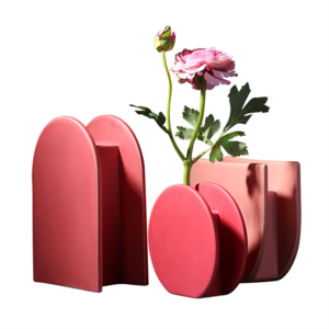 Morandi Color Geometric Nordic Creative Decoration Ornaments Wholesale Bud Decorative Vases Decor Ceramic Vase Home