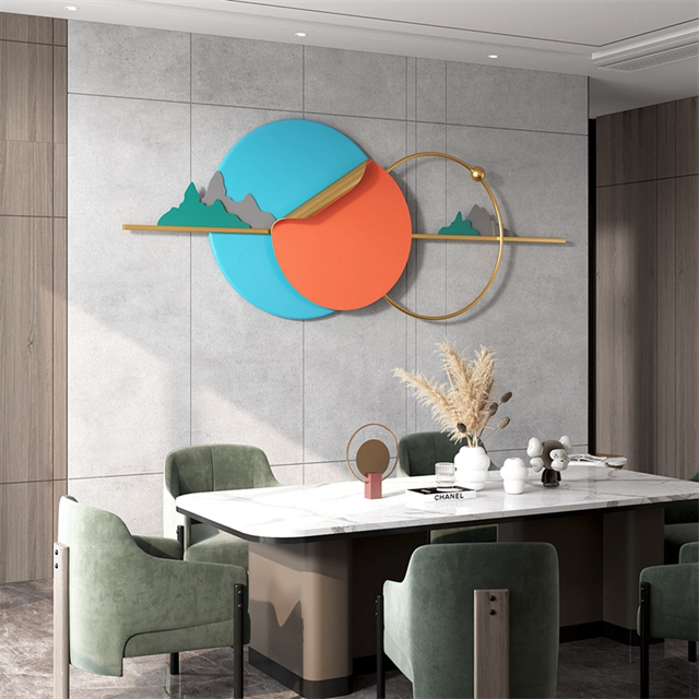 Modern Home Bathroom Wall Art Decor Luxury Round Plated Home Metal Wall Decor Living Room Metal Art Wall Decoration