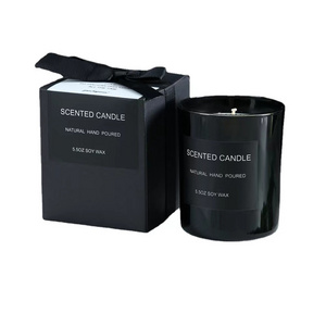 Supply Wholesale Manufacture Black Candle Gift Boxes Custom Scented Candles