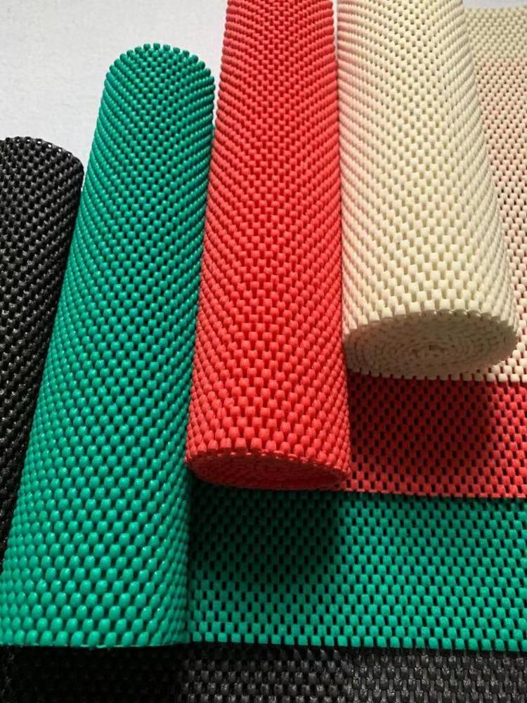 PVC Anti slip grid hollow net backing/High Quality Eco Friendly Polyester Mesh Foamed Anti Slip PVC Mat