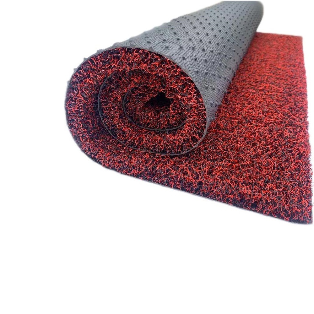 Waterproof comfortable and durable pvc coil car mat in roll noodles mat spaghetti roll mat  firm backing