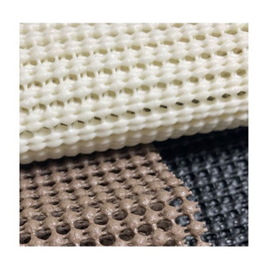 PVC Anti slip grid hollow net backing/High Quality Eco Friendly Polyester Mesh Foamed Anti Slip PVC Mat