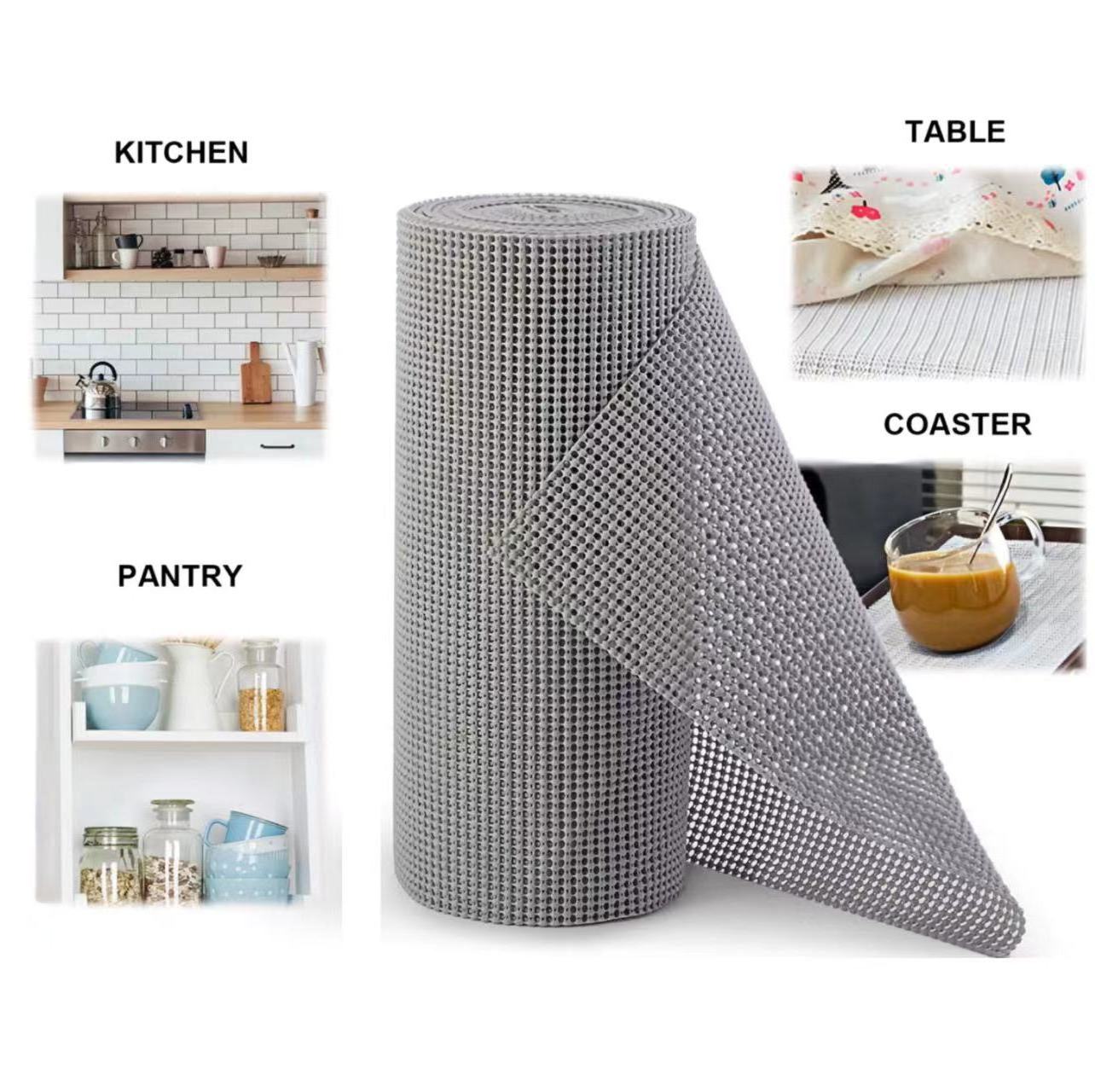 Mesh Foamed anti slip cuttable pvc mat Anti Slip bath mats non slip fabric Shelf liner mat