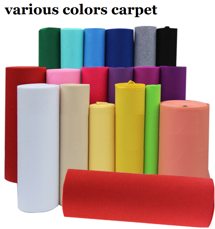 color /weight  customized  Plain/  printing non woven polyester exhibition carpets and rugs for living room