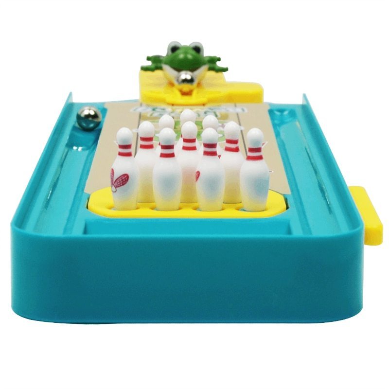 Cartoon Mini Bowling Set Toys Table Game Frog Bowling Children's Toy Party Table Interactive Sport Games For Kids Adults