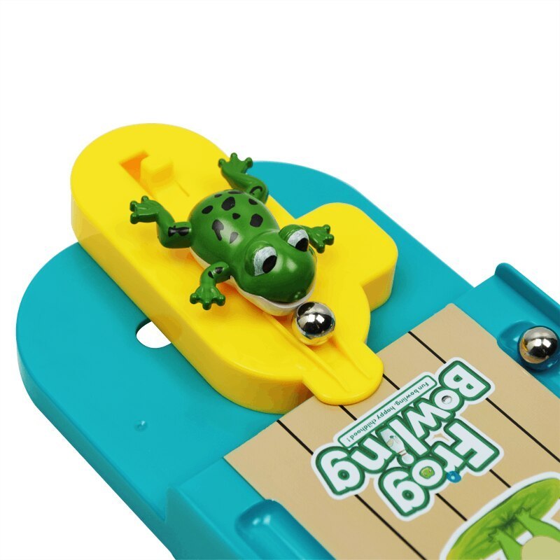 Cartoon Mini Bowling Set Toys Table Game Frog Bowling Children's Toy Party Table Interactive Sport Games For Kids Adults