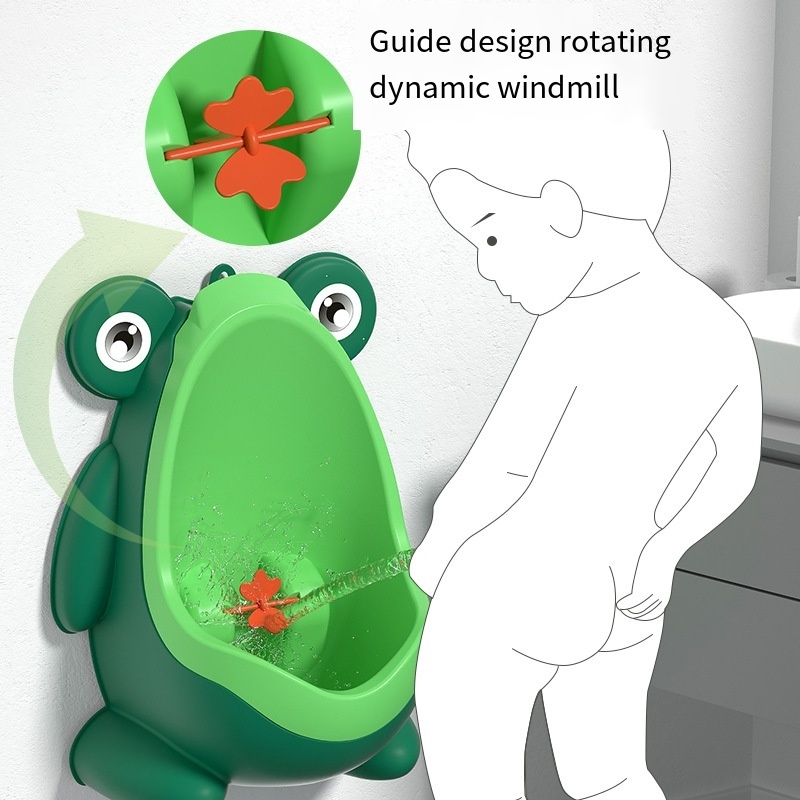 Children Boy Frog Potty Wall-Mounted Urinals Large Size Anti-leakage Potty Kids Convenient Toilet