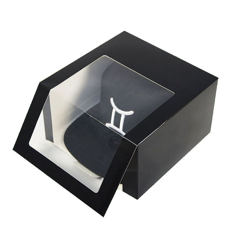 Clear Display Window Custom Hat Shipping Box Wholesale Packaging With Logo