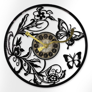 Original Wall Home Decor Butterfly Vinyl Record Clock 12" Wall Clock Best Gift for Butterfly Lover