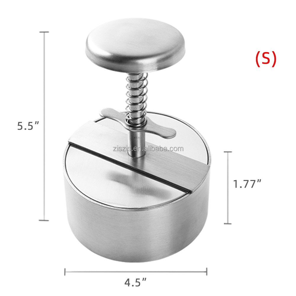 Stainless Steel 304 Hamburger Press Burger Press Adjustable Hamburger Patty Maker Mold Perfectly for Formed Hamburger