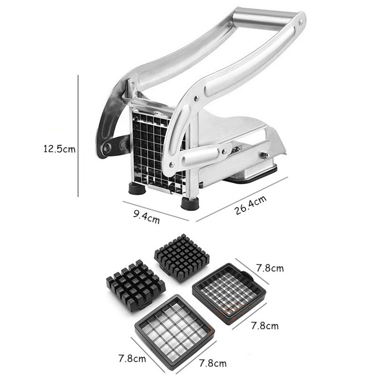 hot selling stainless steel  Manual potato  chips   french fry cutters with suction pad