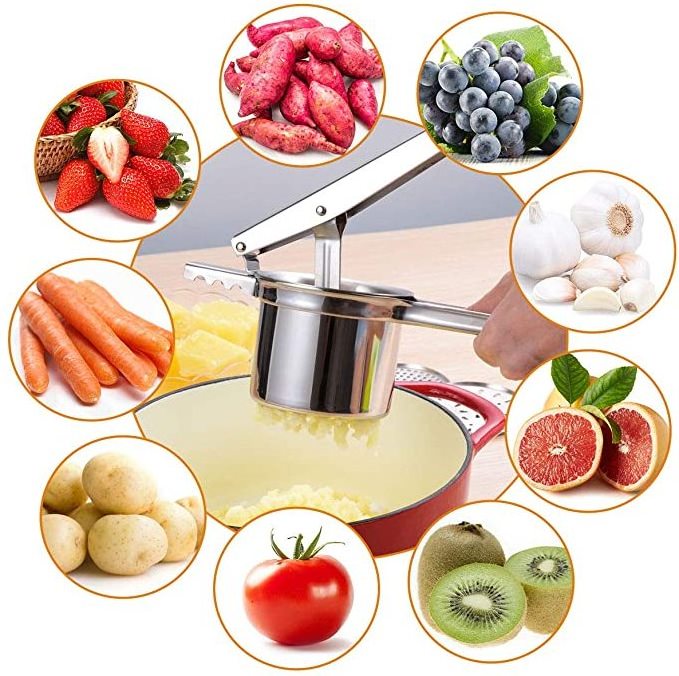 hot selling  Stainless Steel Potatoes Ricer  Masher Fruit and Vegetable Tools Ricer Stainless Steel Potato Masher