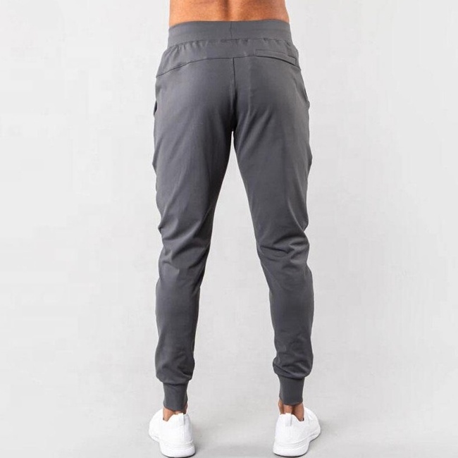 Custom Logo Polyester Spandex Men's Tapered Active Joggers 4-Way Stretch Gym Running Trousers Quick Dry Sweatpants