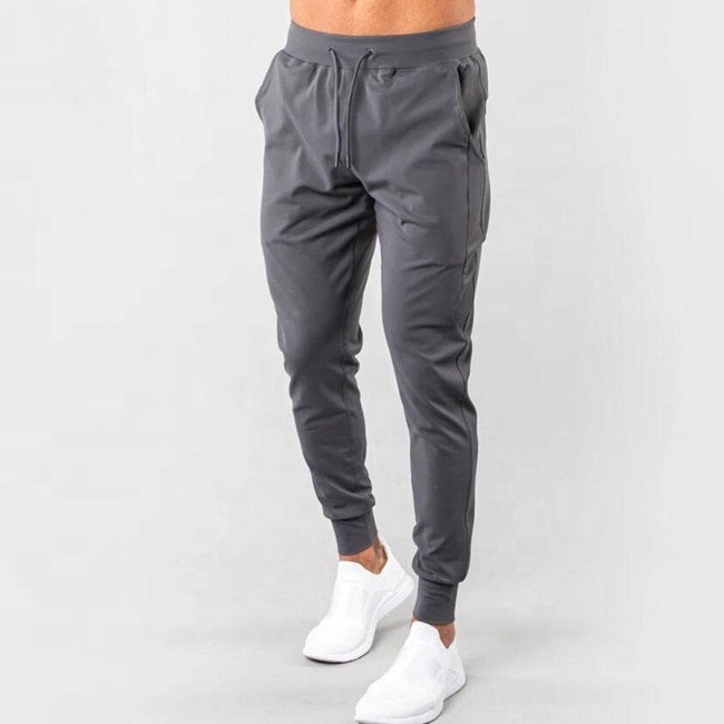 Custom Logo Polyester Spandex Men's Tapered Active Joggers 4-Way Stretch Gym Running Trousers Quick Dry Sweatpants