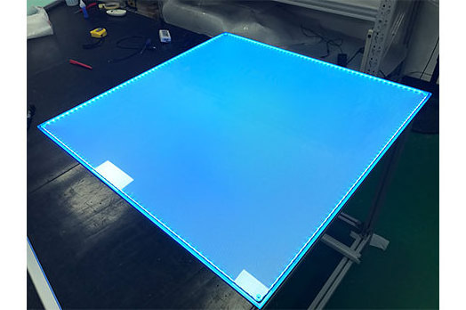 ultra flat illuminated backlighting solution RGB+CCT LGP plate for RGB and RGBW LED panel