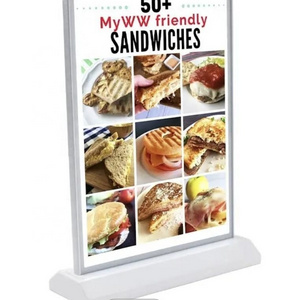 rechargeable a4 double sided battery a4 dual-sided led backlit poster frame a4 led menus a4 table led display