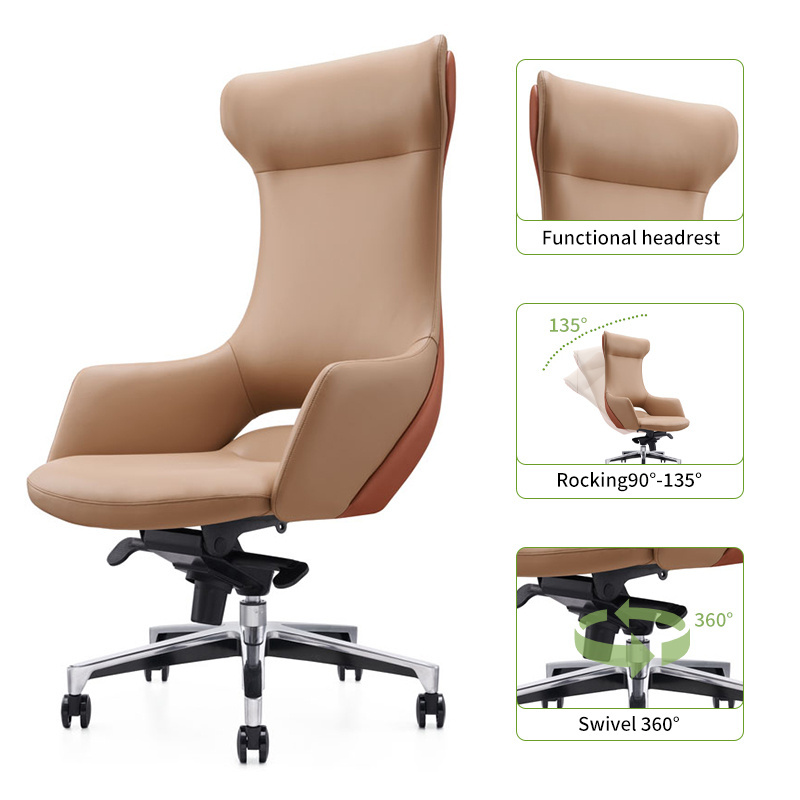 ZITAI Top Luxury Modern Office Chair High Quality Office Furniture Leather Executive Office Swivel Chair