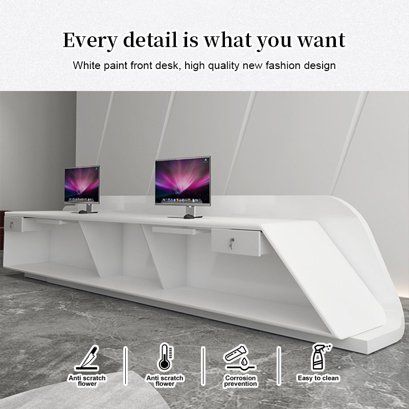 Welcome Counter Shopping Mall Consultation Desk Hospital Hotel Service Hall Reception Table Spa Reception Desk For Nail Salon