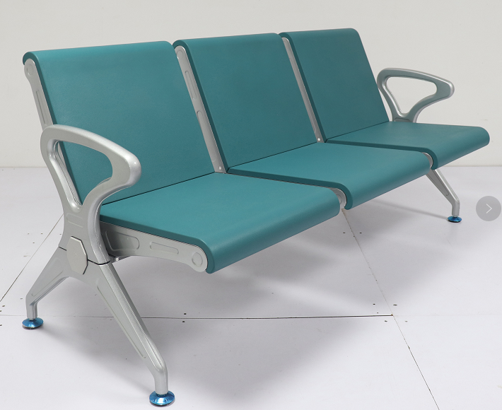 Zitai Furniture Hospital Airport Used Metal leather Waiting Chair Public Public Area waiting seating