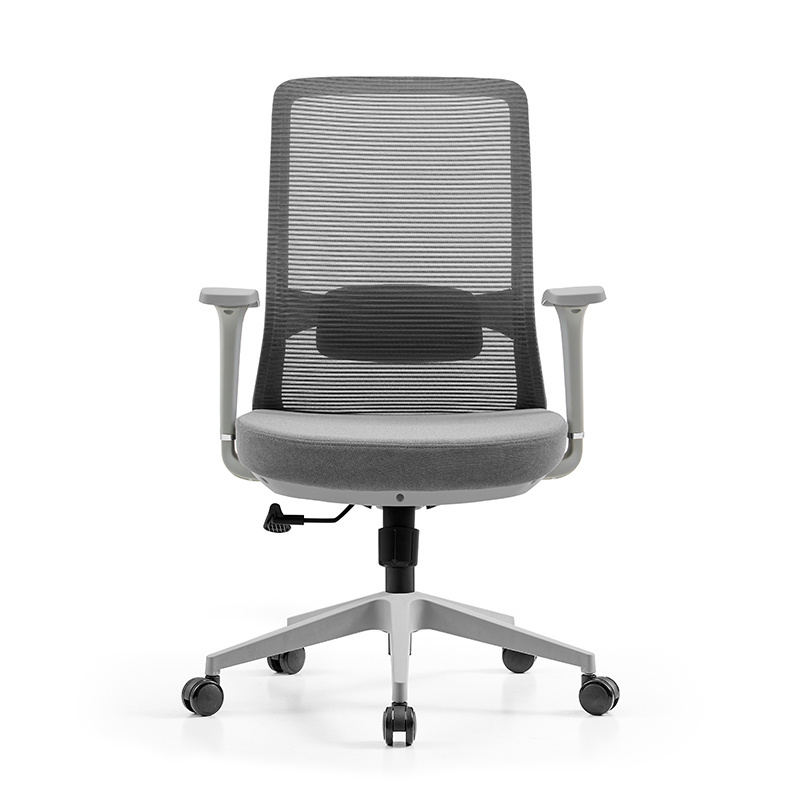 ZITAI Home Office Mid Back Accent Chair Executive Computer Office Desk Chair Grey Swivel Visitor Office Chair