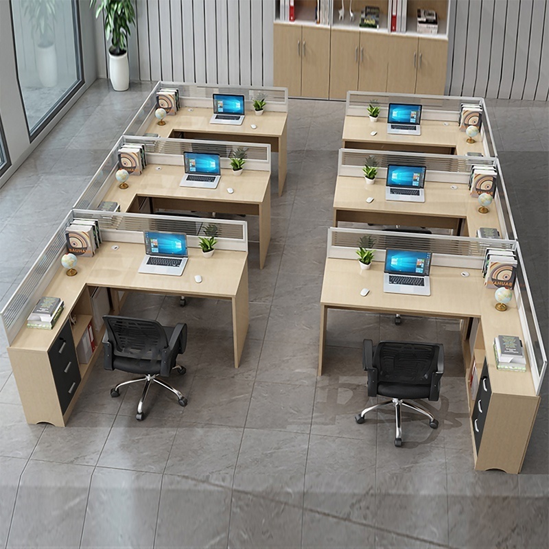 Zitai 2 4 6 person cluster workstation computer desk staff cubicle customized office laptop table work station desk