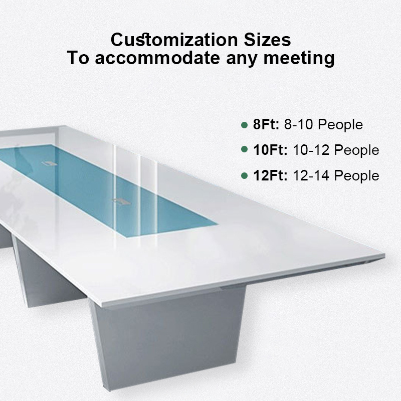 ZITAI modern 8 person 18 training conference table meeting room table conference room tables and chairs