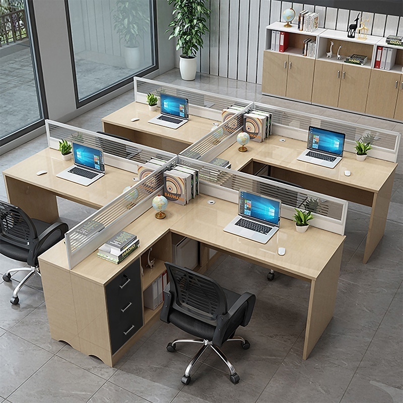 Zitai 2 4 6 person cluster workstation computer desk staff cubicle customized office laptop table work station desk