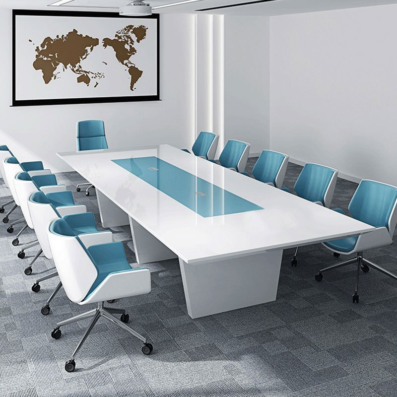 ZITAI modern 8 person 18 training conference table meeting room table conference room tables and chairs