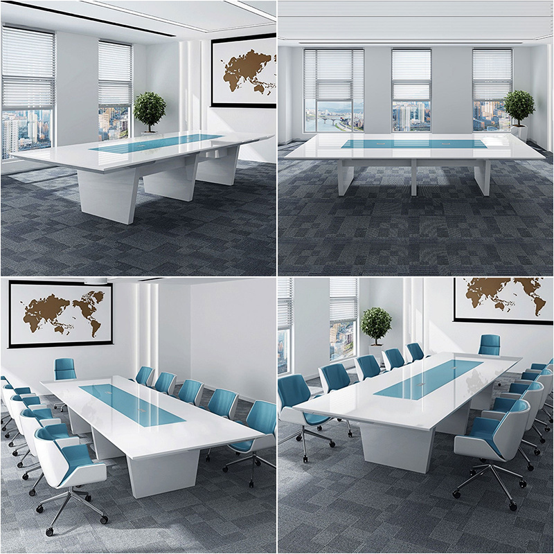 ZITAI modern 8 person 18 training conference table meeting room table conference room tables and chairs