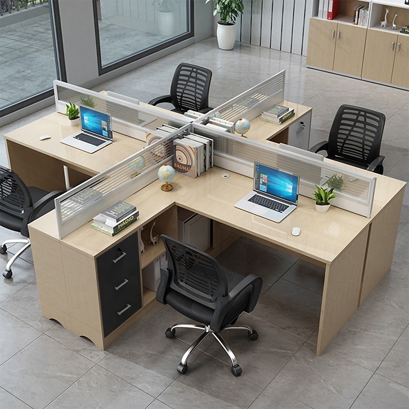 Zitai 2 4 6 person cluster workstation computer desk staff cubicle customized office laptop table work station desk